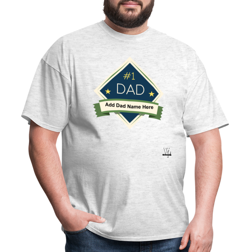 #1 Dad T-shirt - light heather gray