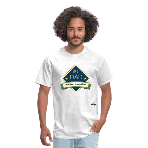 #1 Dad T-shirt - light heather gray