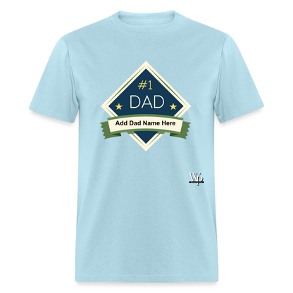 #1 Dad T-shirt - powder blue