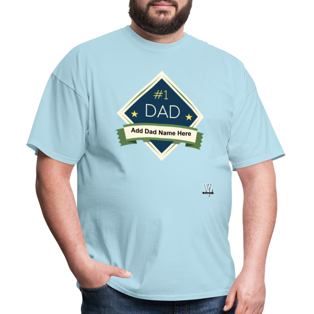 #1 Dad T-shirt - powder blue