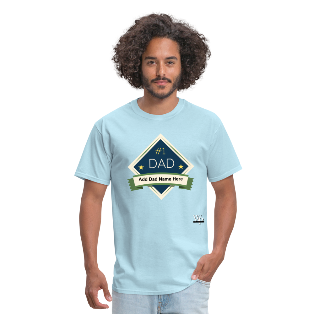 #1 Dad T-shirt - powder blue