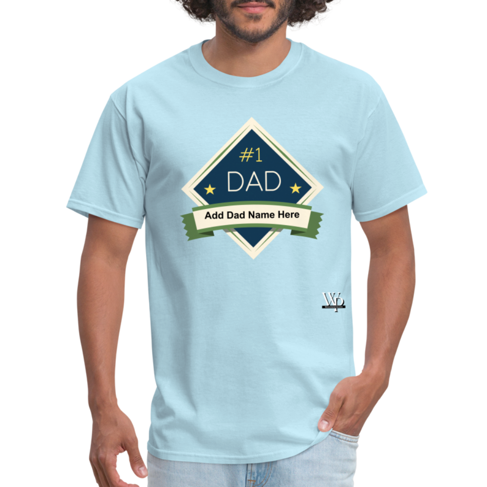 #1 Dad T-shirt - powder blue
