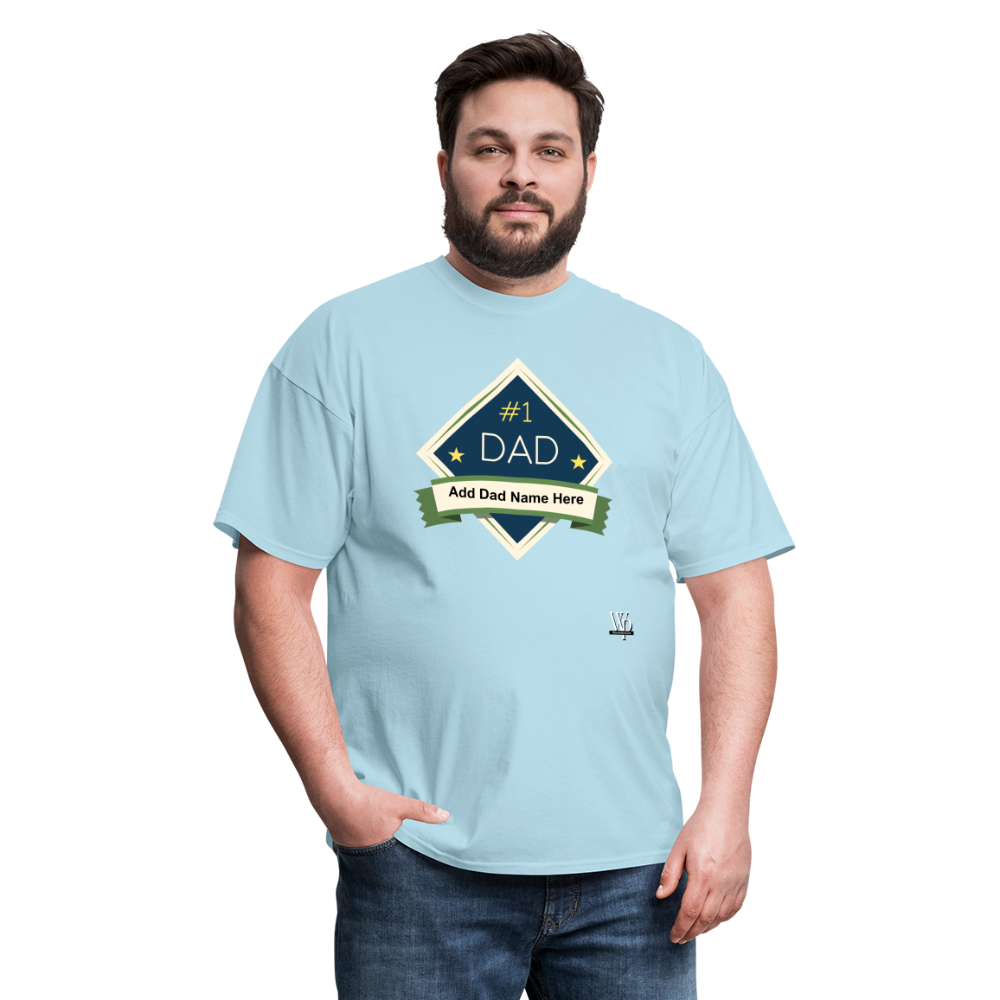 #1 Dad T-shirt - powder blue
