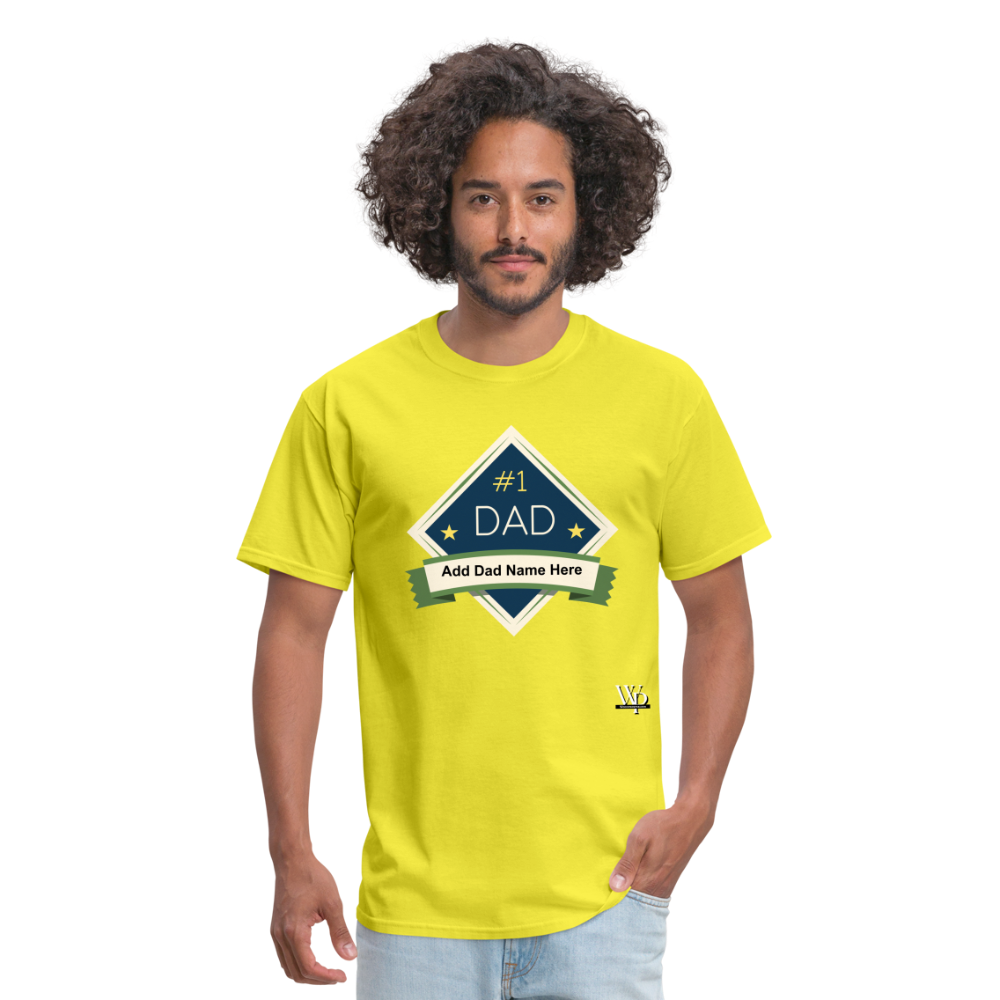#1 Dad T-shirt - yellow