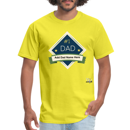 #1 Dad T-shirt - yellow