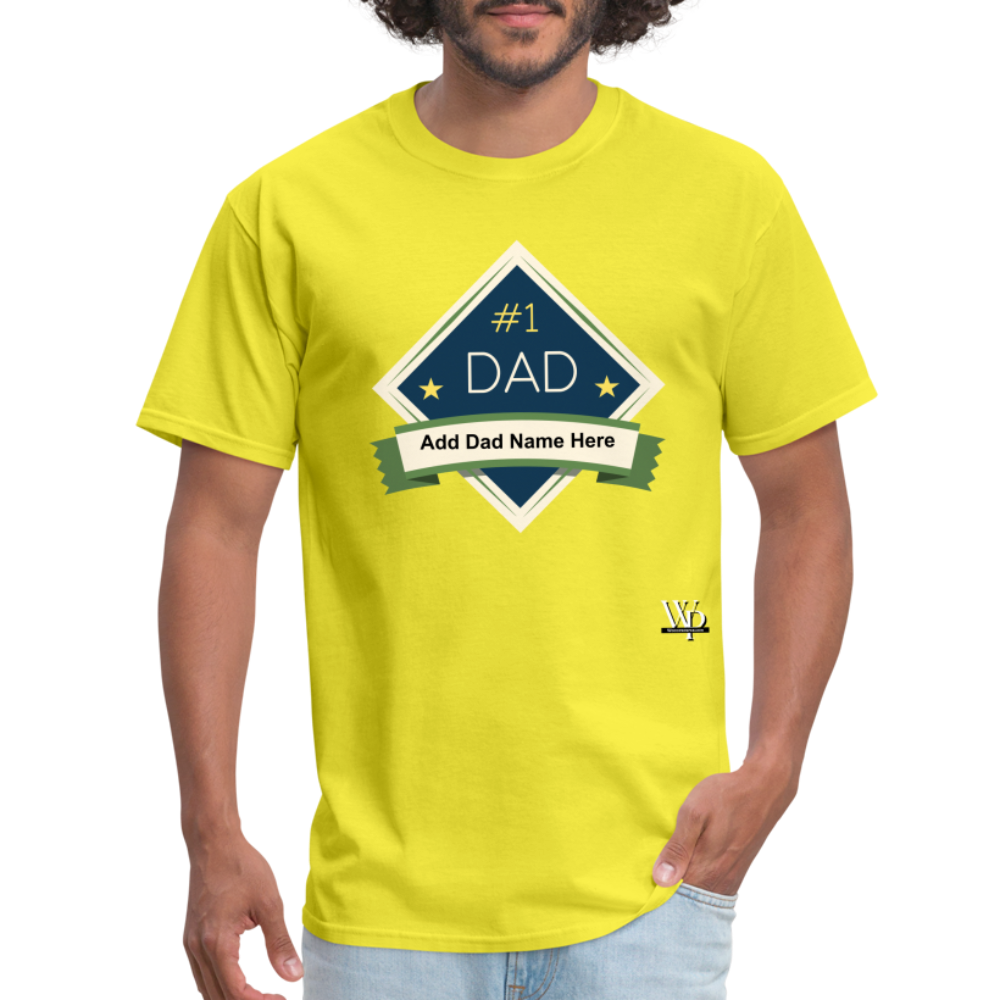 #1 Dad T-shirt - yellow