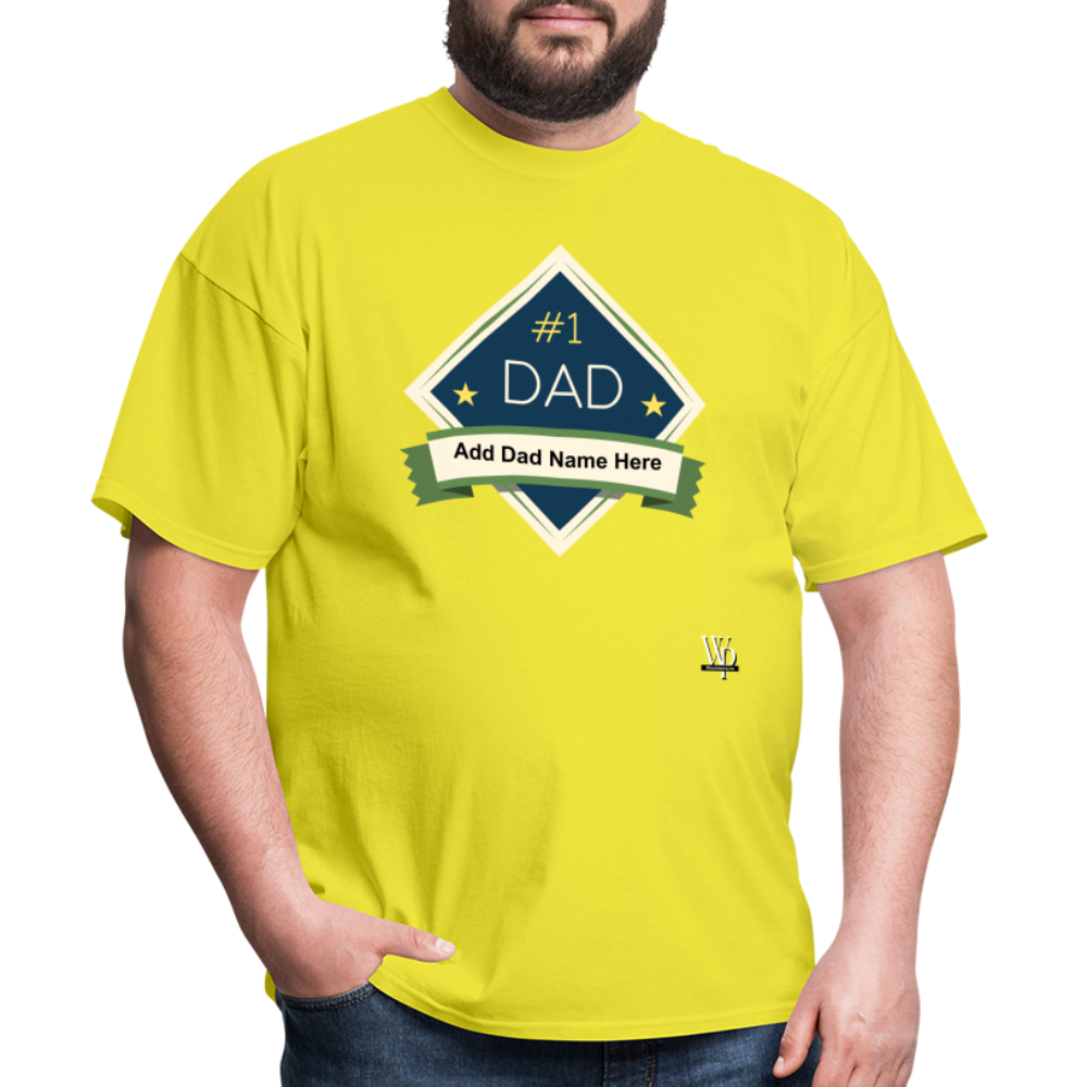 #1 Dad T-shirt - yellow