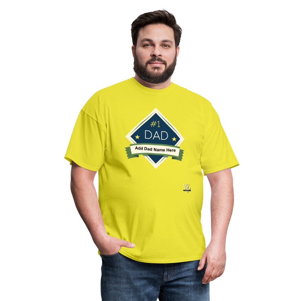 #1 Dad T-shirt - yellow