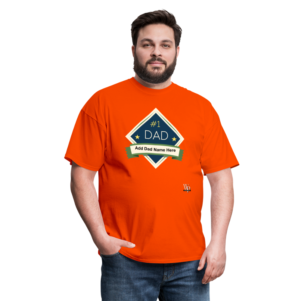 #1 Dad T-shirt - orange