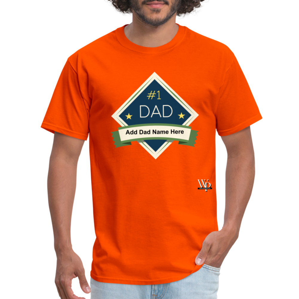 #1 Dad T-shirt - orange