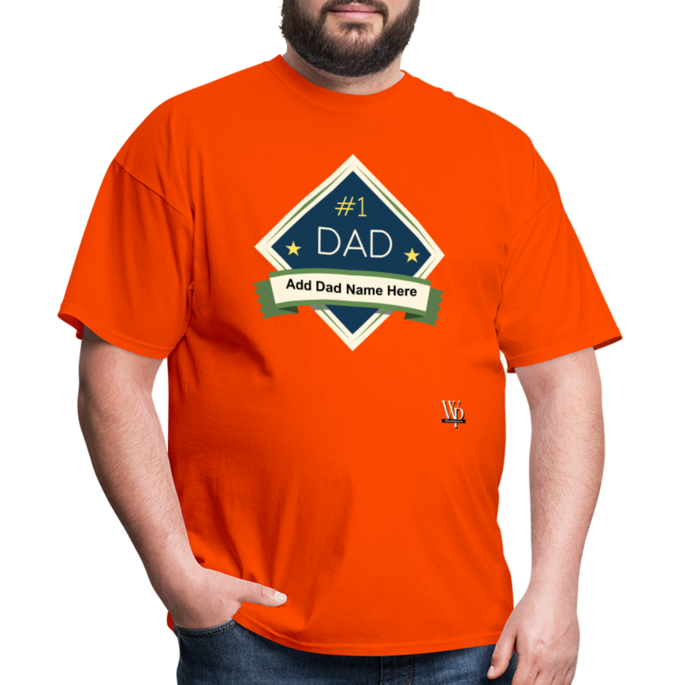 #1 Dad T-shirt - orange