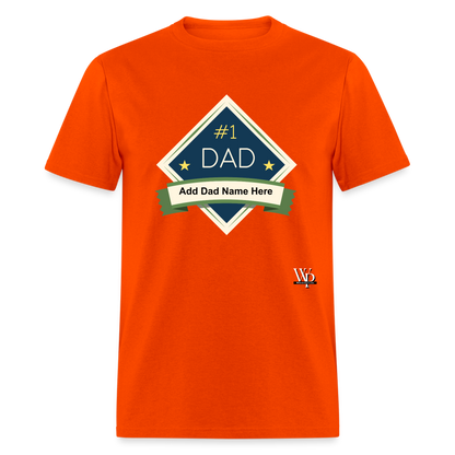 #1 Dad T-shirt - orange