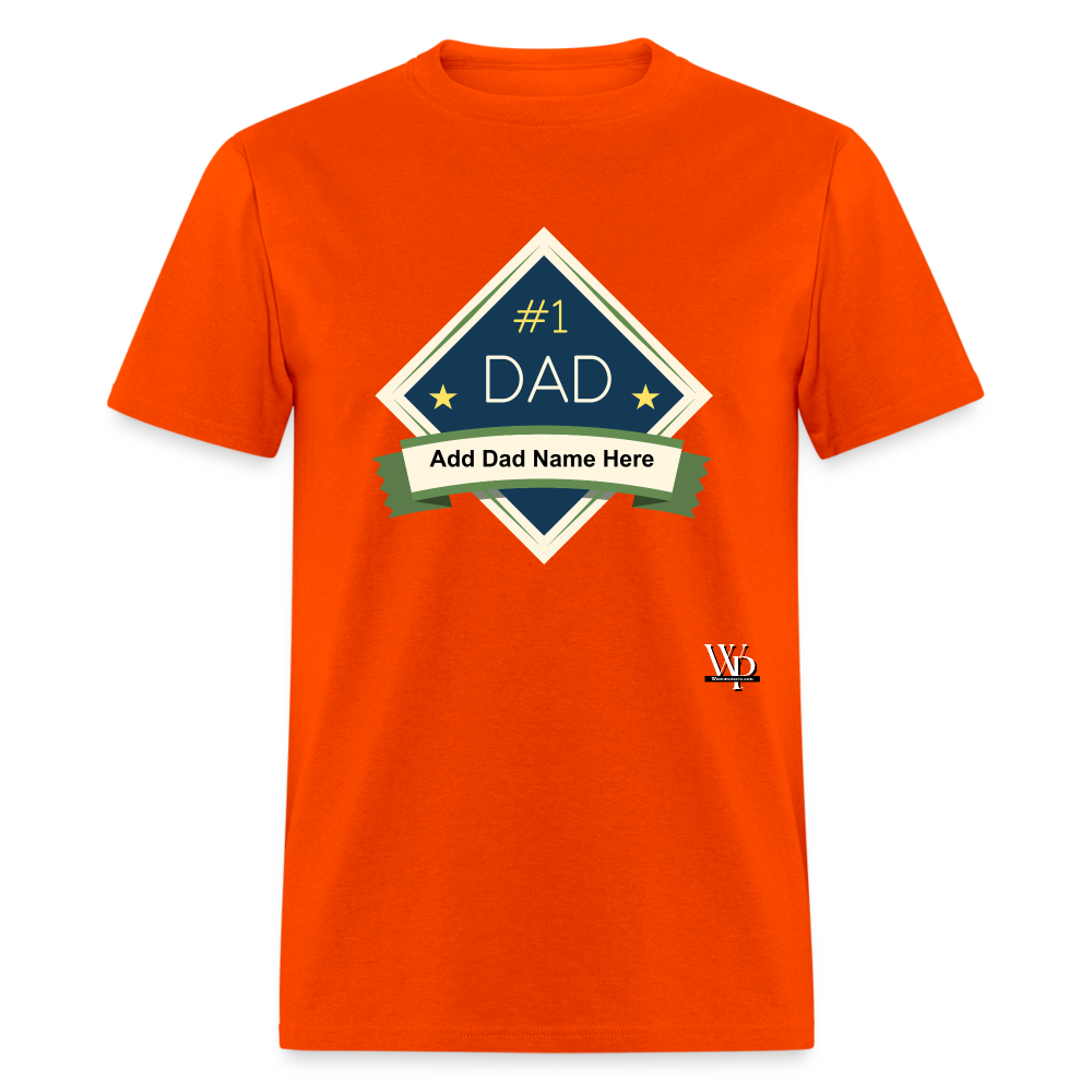 #1 Dad T-shirt - orange