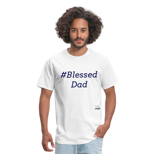 #Blessed Dad T-shirt - white