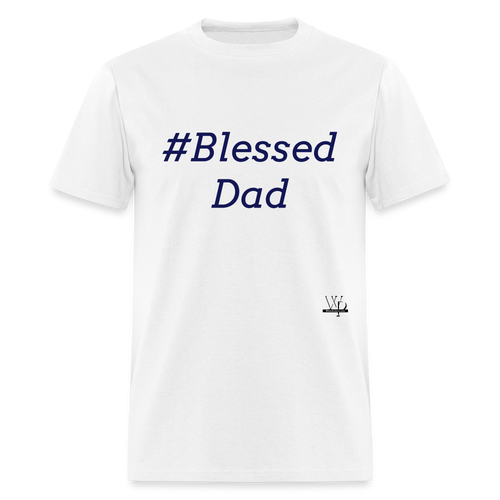 #Blessed Dad T-shirt - white