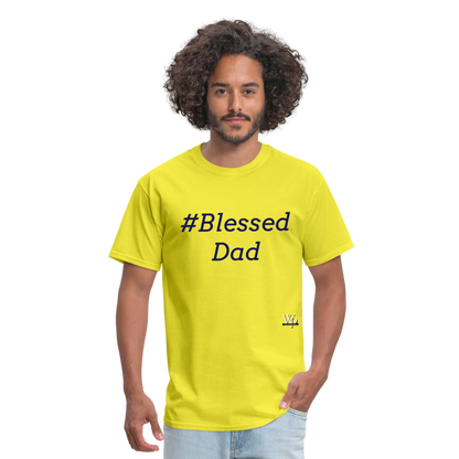#Blessed Dad T-shirt - yellow