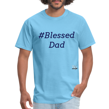 #Blessed Dad T-shirt - aquatic blue
