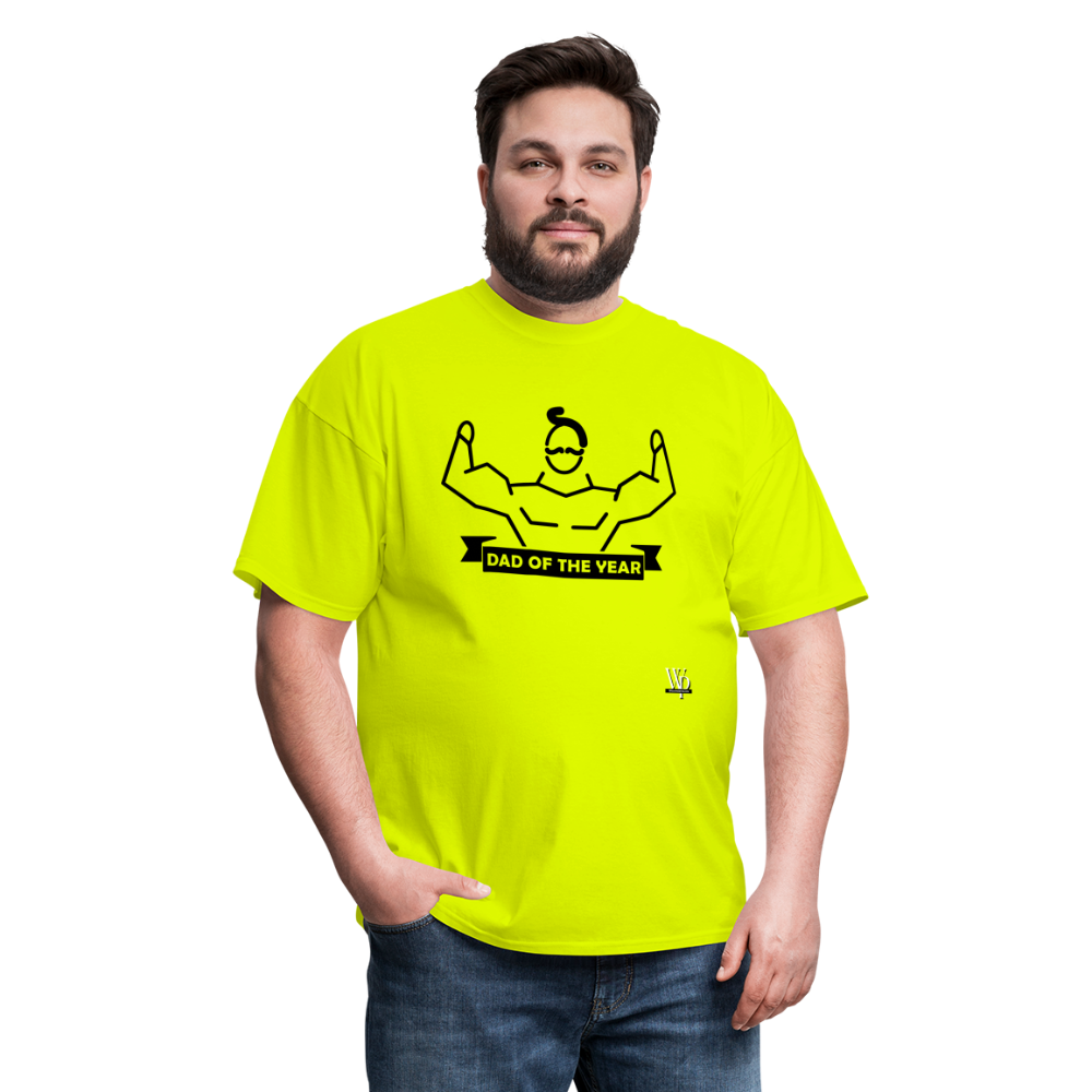 Dad of The Year T-shirt - safety green