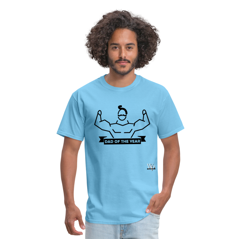 Dad of The Year T-shirt - aquatic blue