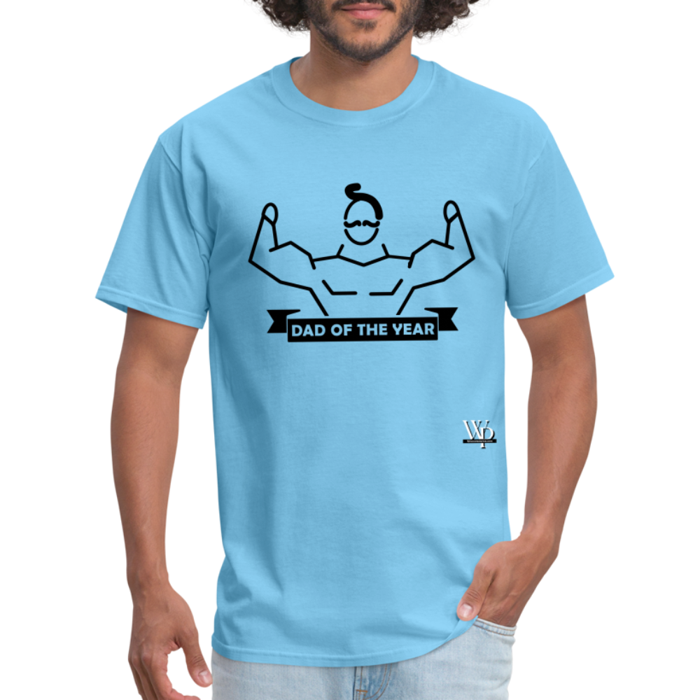 Dad of The Year T-shirt - aquatic blue