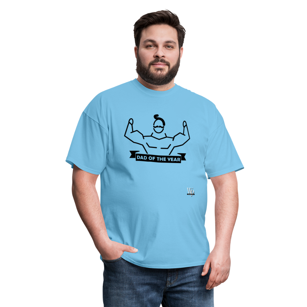 Dad of The Year T-shirt - aquatic blue