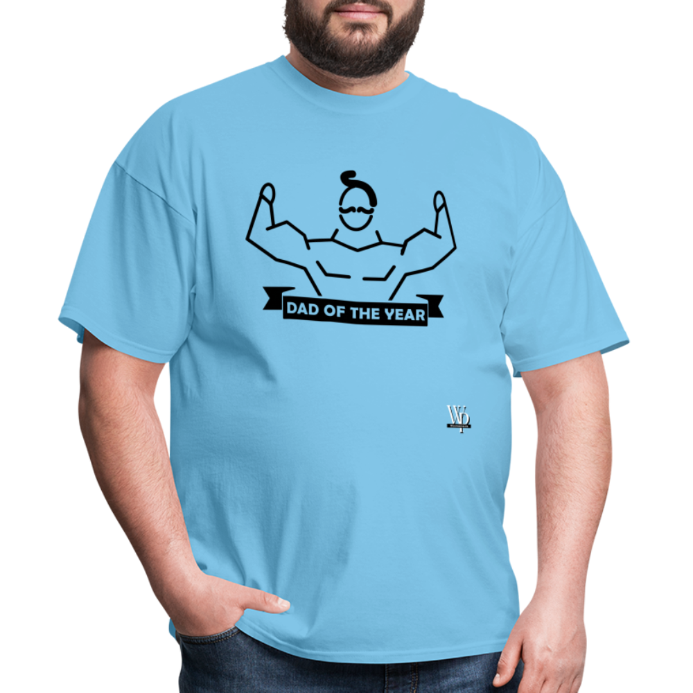 Dad of The Year T-shirt - aquatic blue