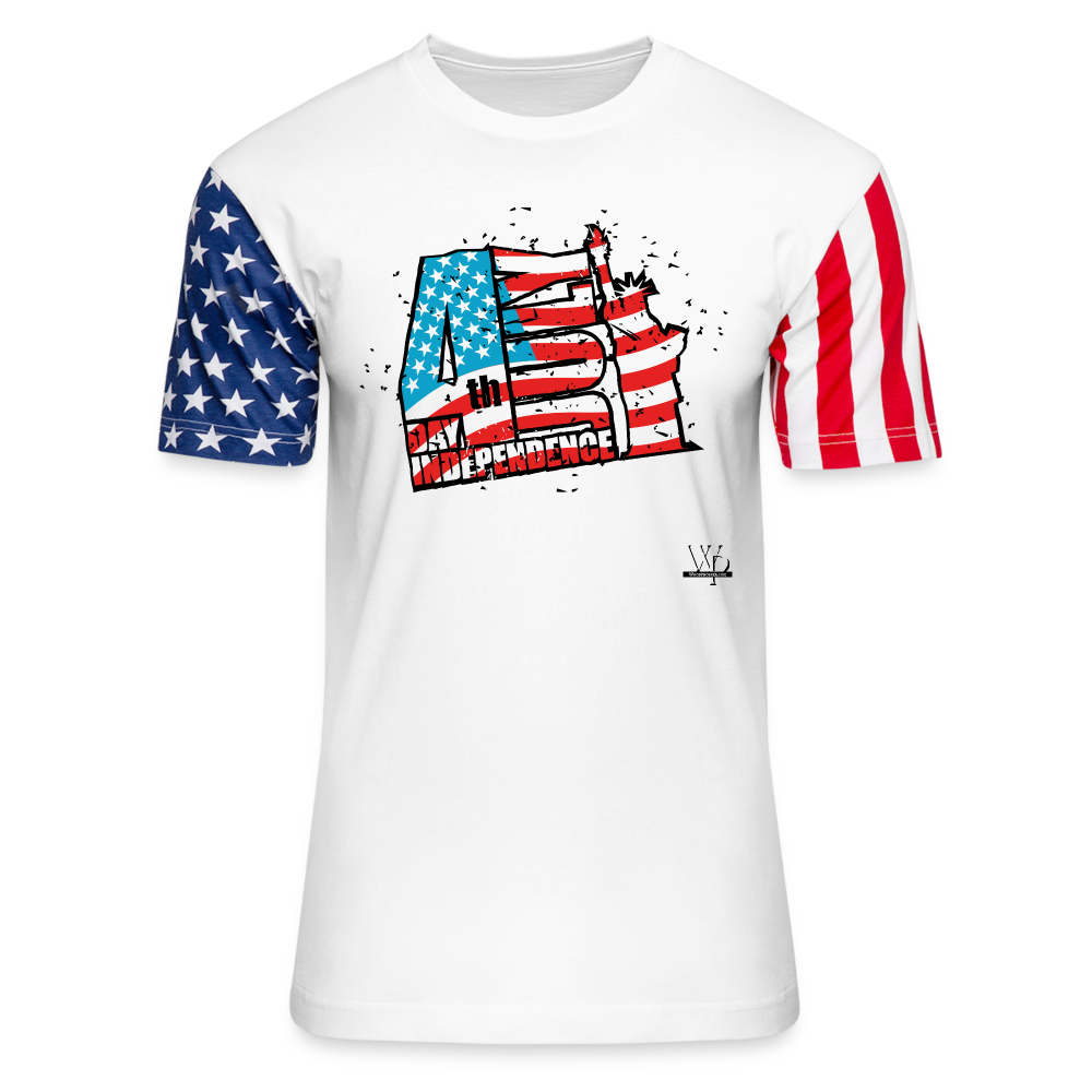 Independence Day Stars & Stripes Unisex T-Shirt - white