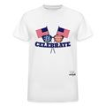 Celebrate 4th of July Unisex Tshirt - white