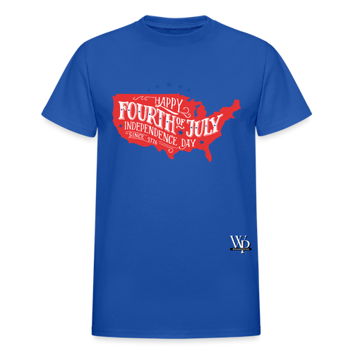 4th of July Map Unisex Tshirt - royal blue