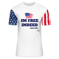 IM FREE INDEED Stars & Stripes T-Shirt | LAT Code Five™ 3976 - white