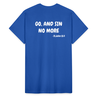 No More Sins, Only Wins! Unisex T-Shirt - royal blue