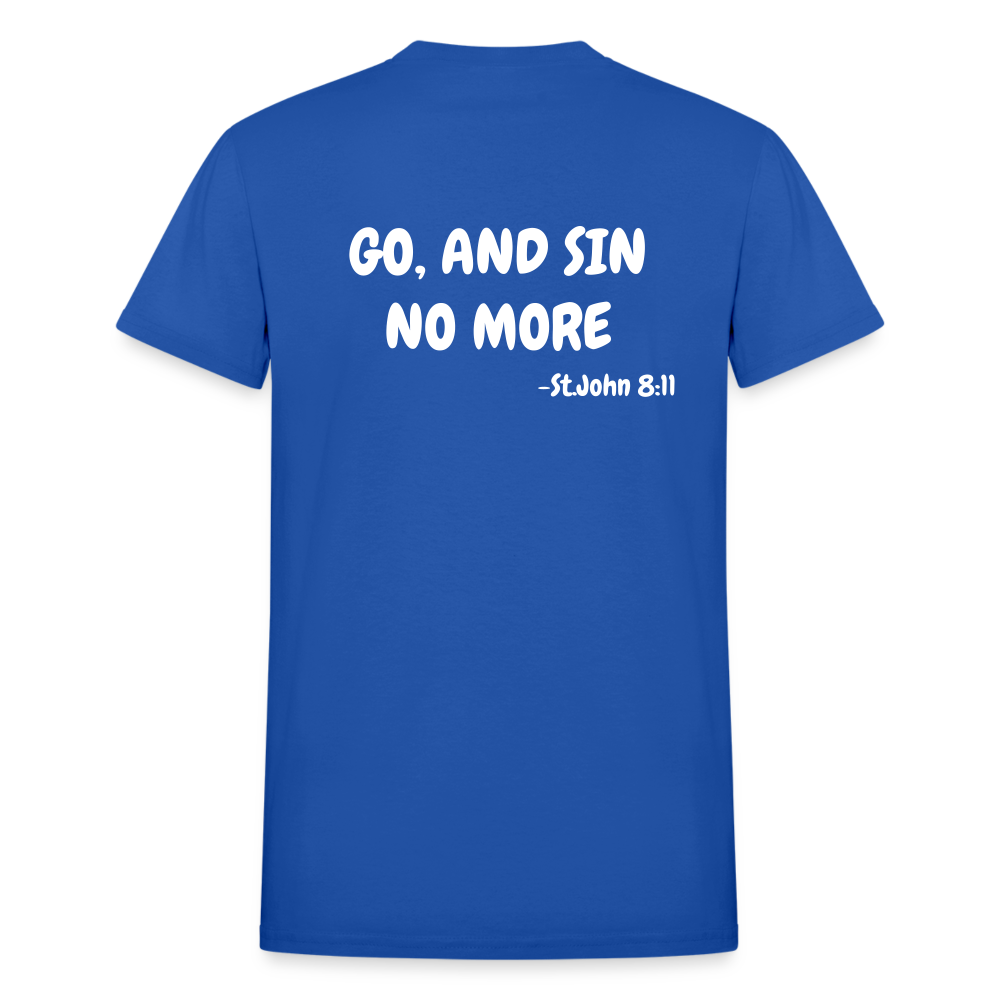 No More Sins, Only Wins! Unisex T-Shirt - royal blue