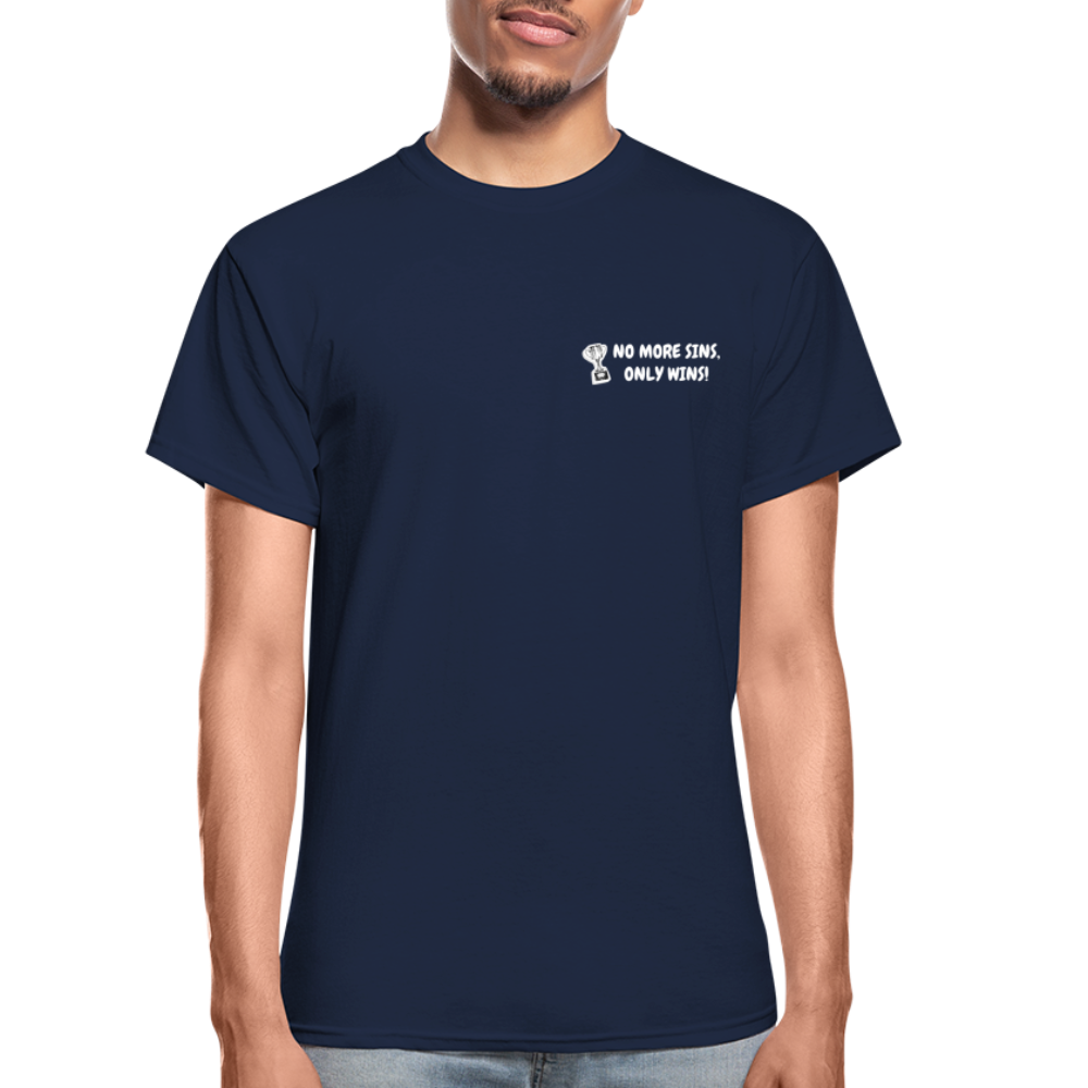 No More Sins, Only Wins! Unisex T-Shirt - navy