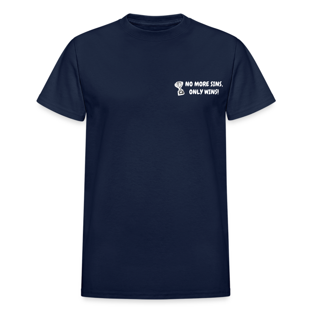 No More Sins, Only Wins! Unisex T-Shirt - navy