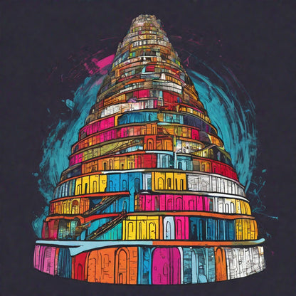 Interpretation of The Tower of Babel In Color Digital Reference Image (5pk)