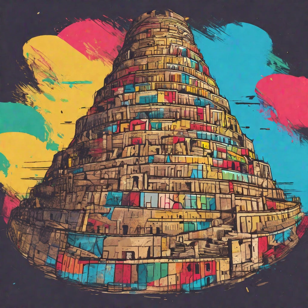 Interpretation of The Tower of Babel In Color Digital Reference Image (5pk)