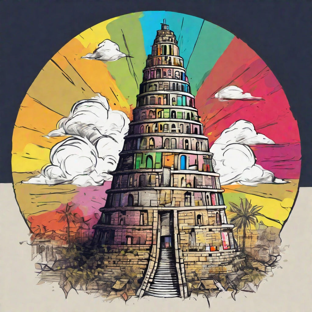 Interpretation of The Tower of Babel In Color Digital Reference Image (5pk)