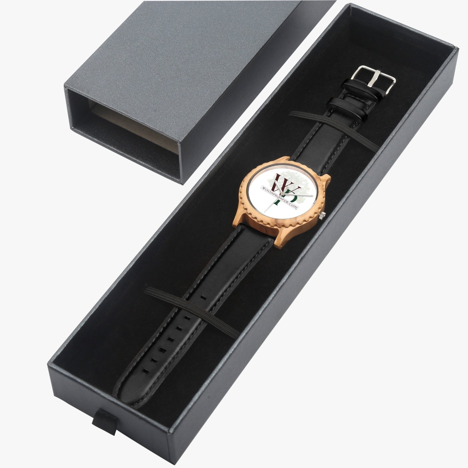 Wood Prosper Italian Olive Lumber Wooden Watch - Leather Strap