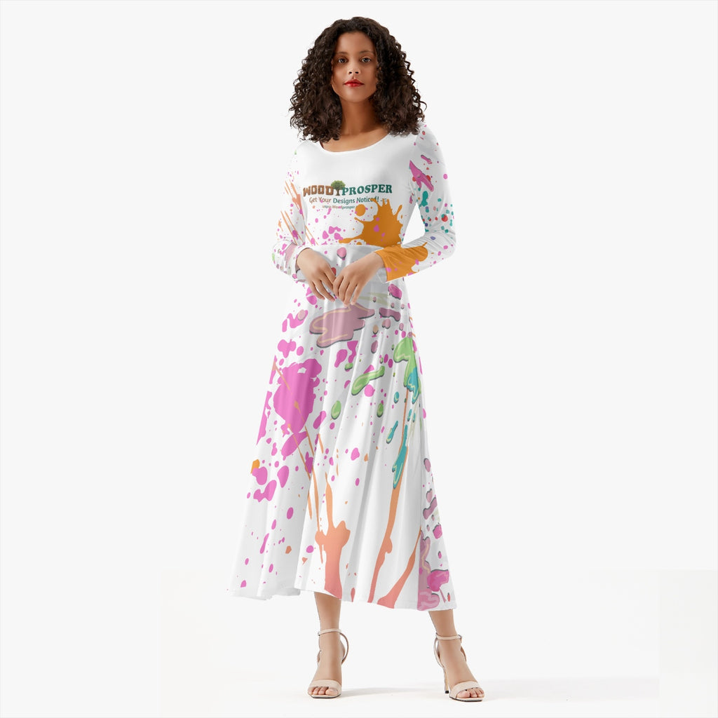 Wood Prosper Women's Long-Sleeve One-piece Dress
