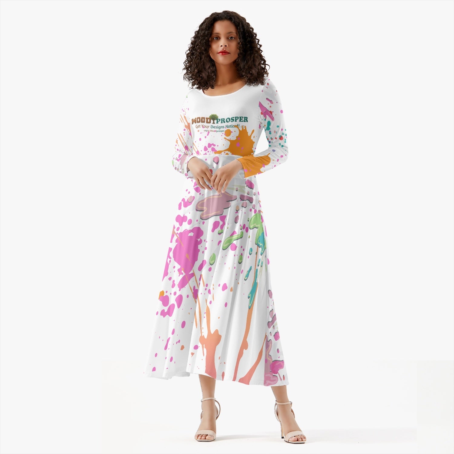 Wood Prosper Women's Long-Sleeve One-piece Dress
