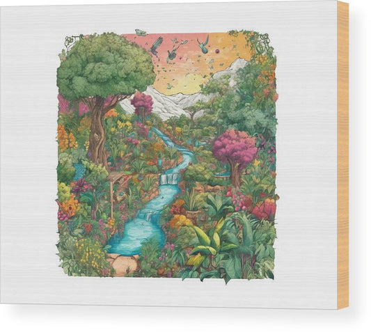 Garden of Eden  - Wood Print
