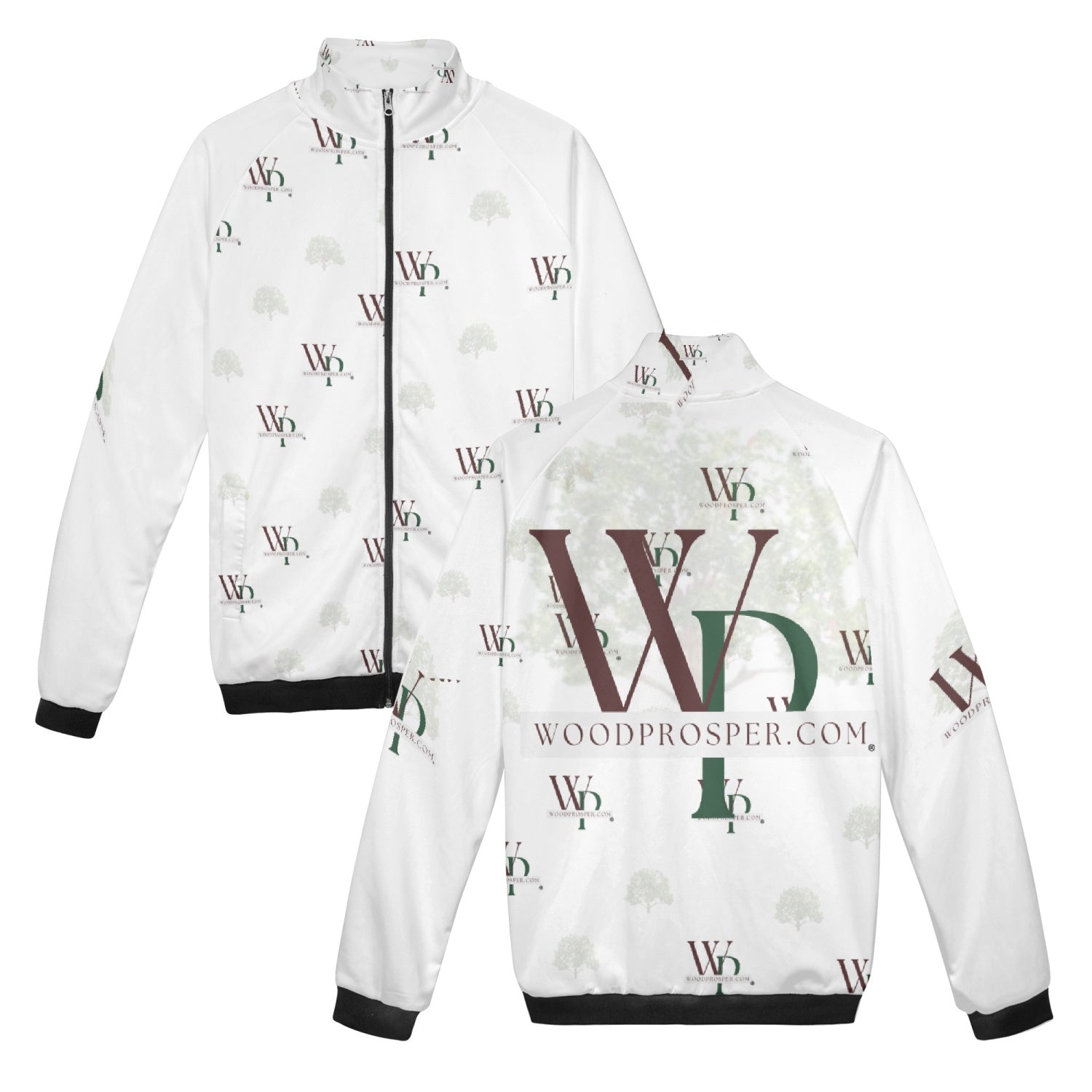 Wood Prosper New Stand Collar Zipper-up Men's Hoodie