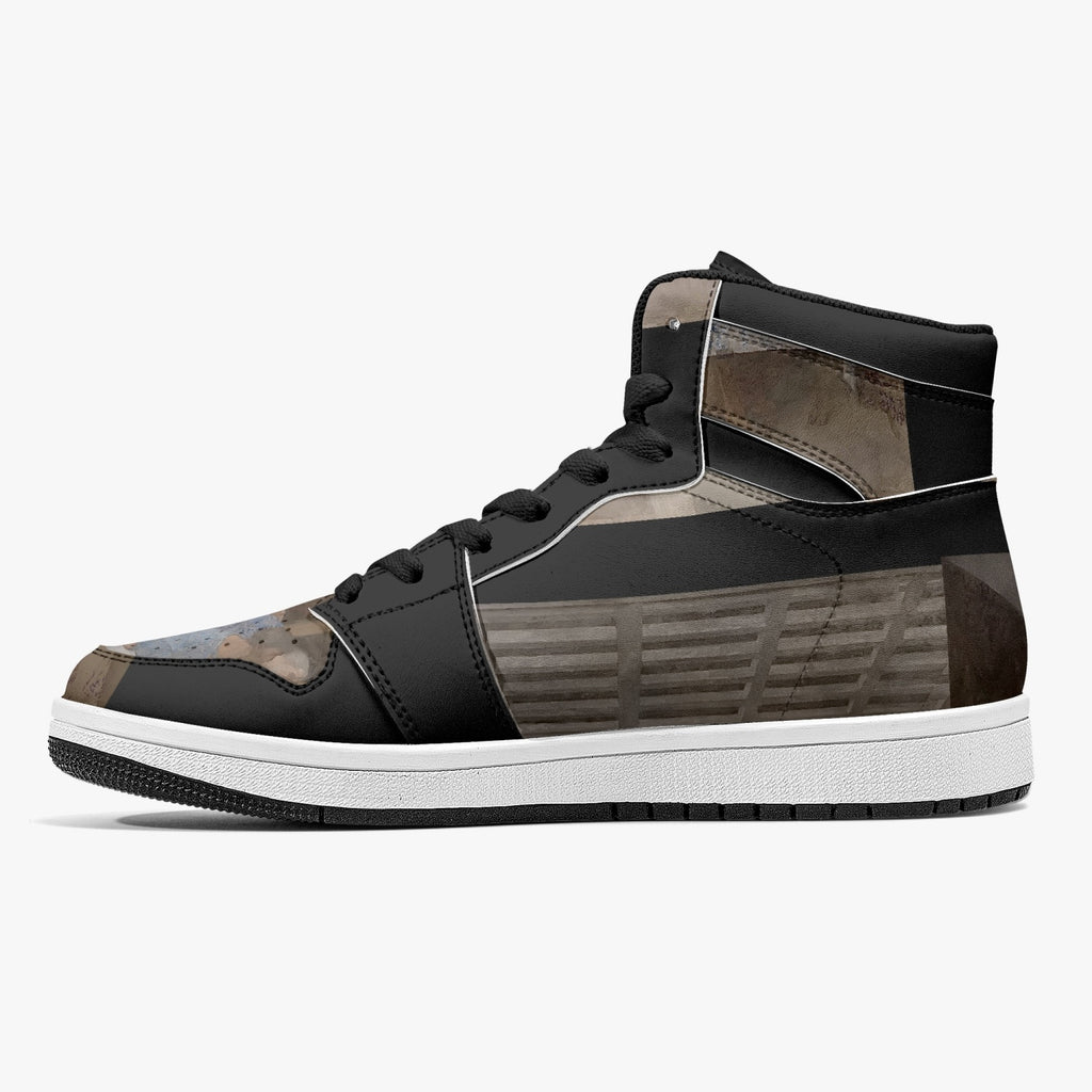 209. Custom Designed The Last Supper High-Top Leather Sneakers - White / Black