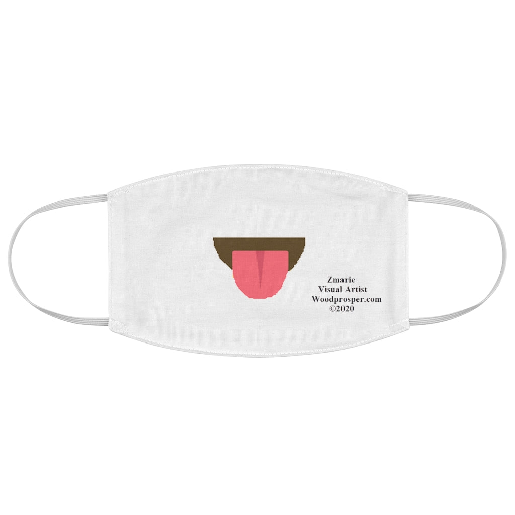 Emoji Mood Mask- Tongue Out Expression Fabric Face Mask