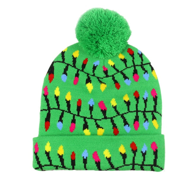 LED Christmas Hat Warm Winter Fashion Light Up Hat