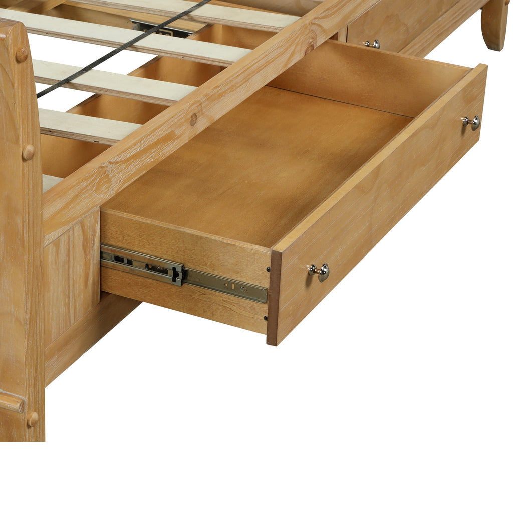 Hazel Upholstered and Wood Storage Queen Bed with 4 drawers