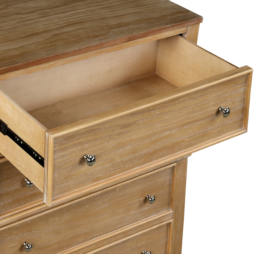 Chic Hazel 5 Drawers Chest Solid Wood
