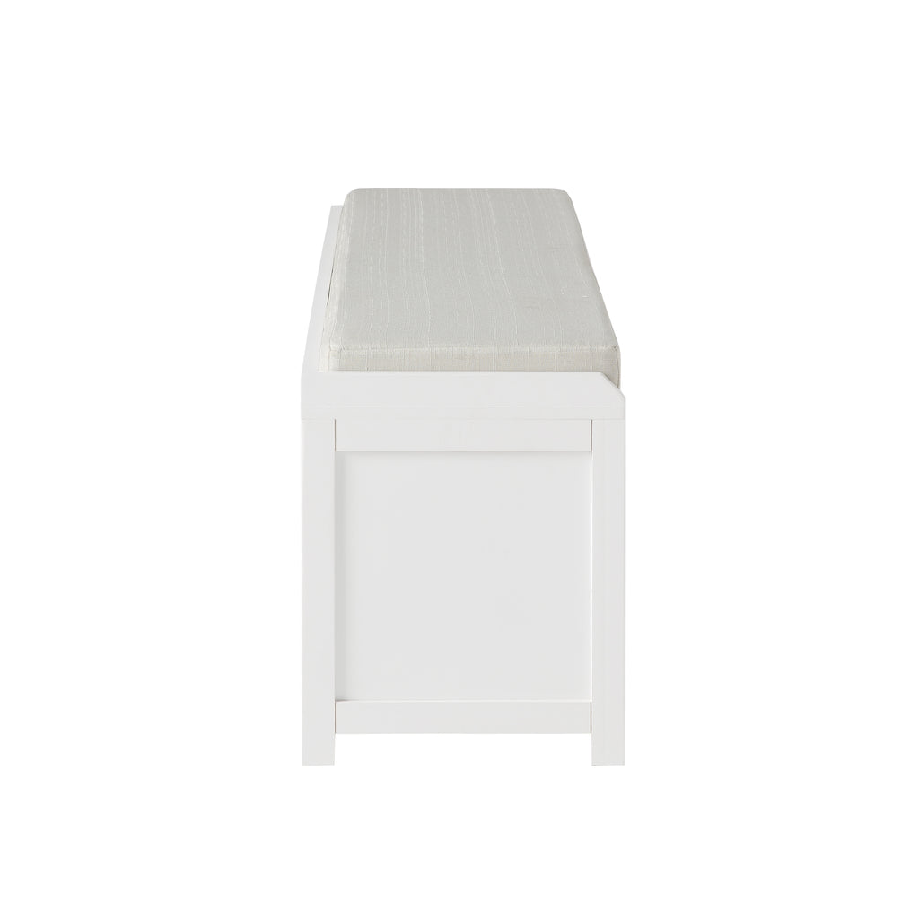 Homes Collection Wood Storage Bench with 2 Cabinets