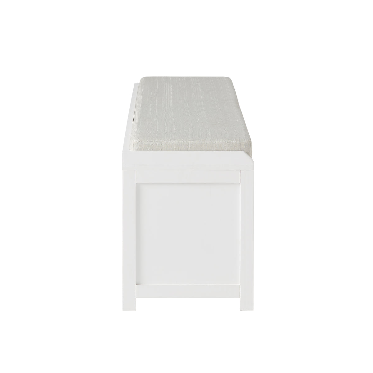 Homes Collection Wood Storage Bench with 2 Cabinets