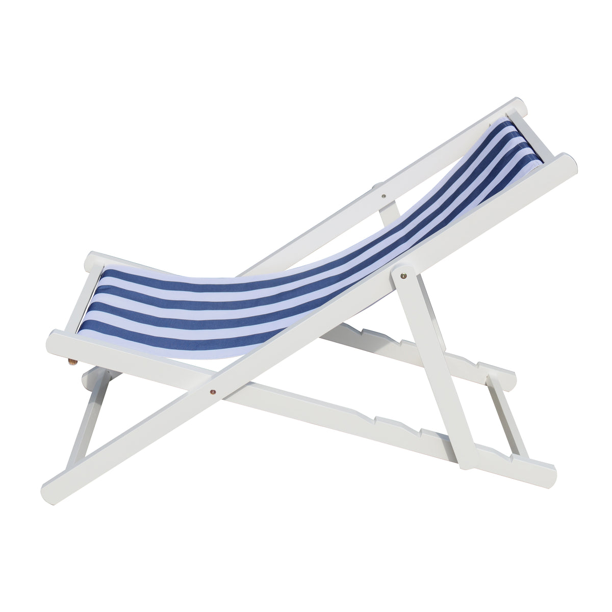 populus wood sling chair blue Stripe narrow blue Stripe